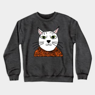 Animals Portrait of Orange Sweater Cat Crewneck Sweatshirt